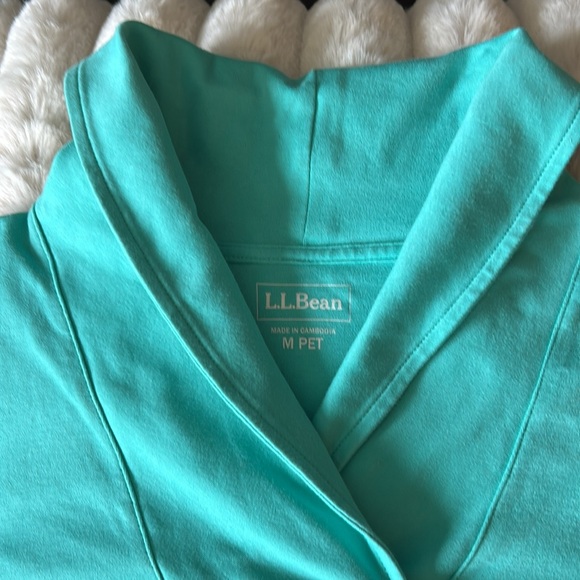 LL Bean Shirt- Gracier Teal color Med Petite - Picture 5 of 6